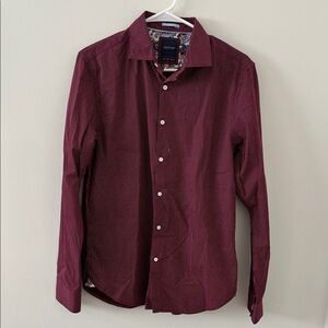 Robert Graham Burgundy Button Down Shirt